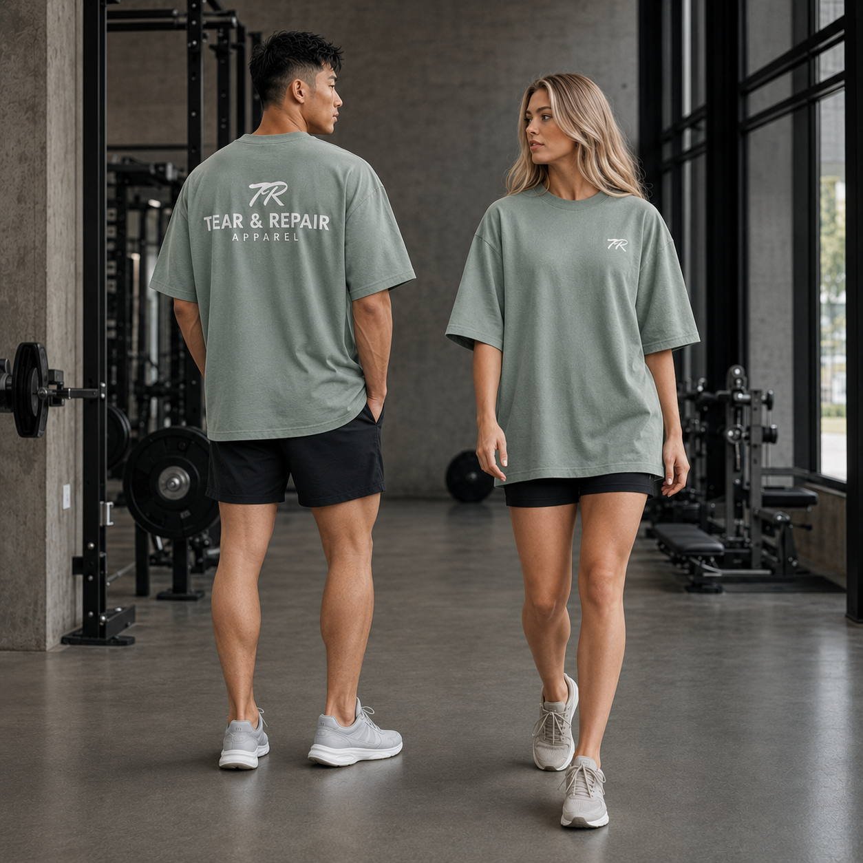 Signature Oversized T-Shirt - Sage Green