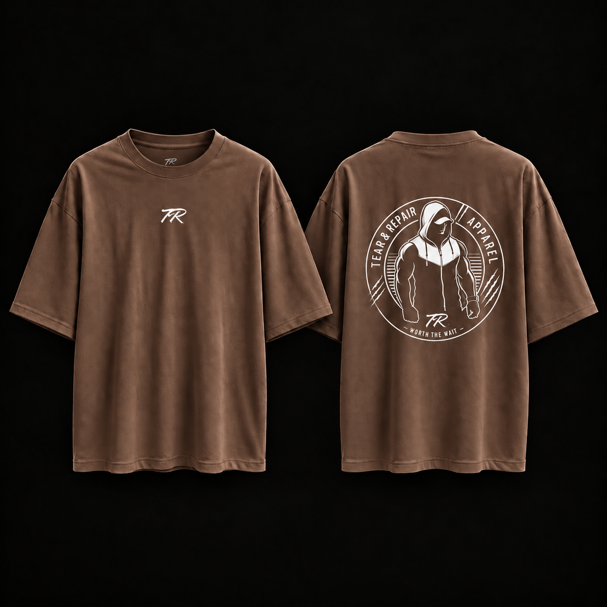 Silhouette Oversized T-Shirt - Brown