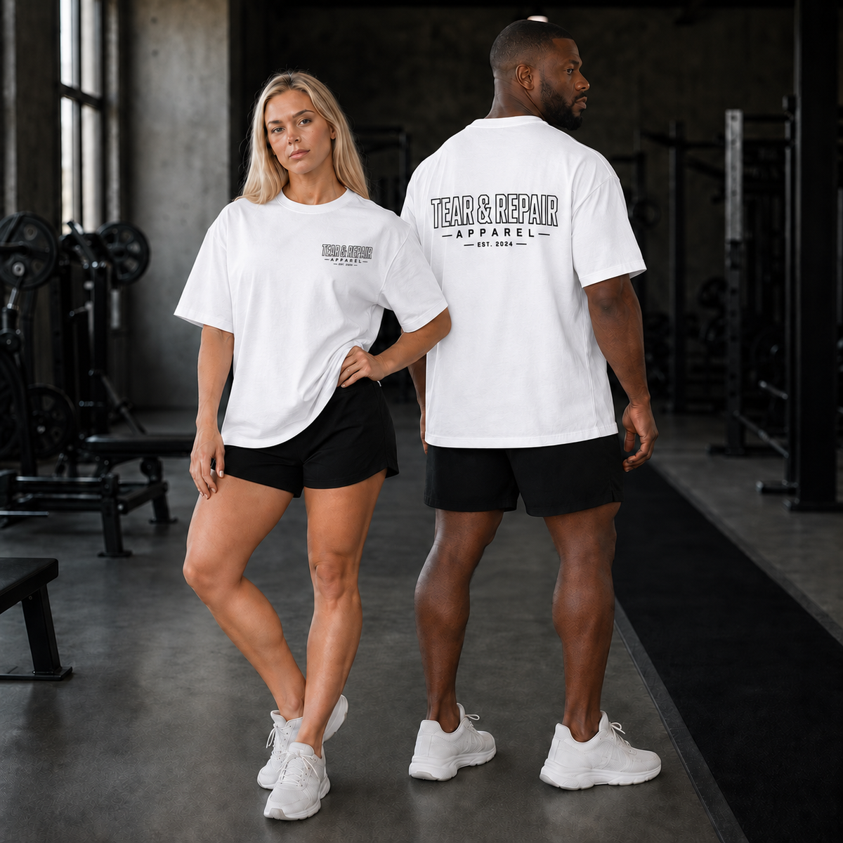 Outline Oversized T-Shirt - White