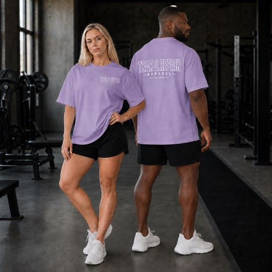 Outline Oversized T-Shirt - Lilac