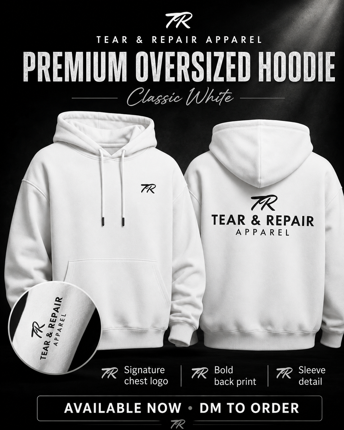 White Superior Hoodie