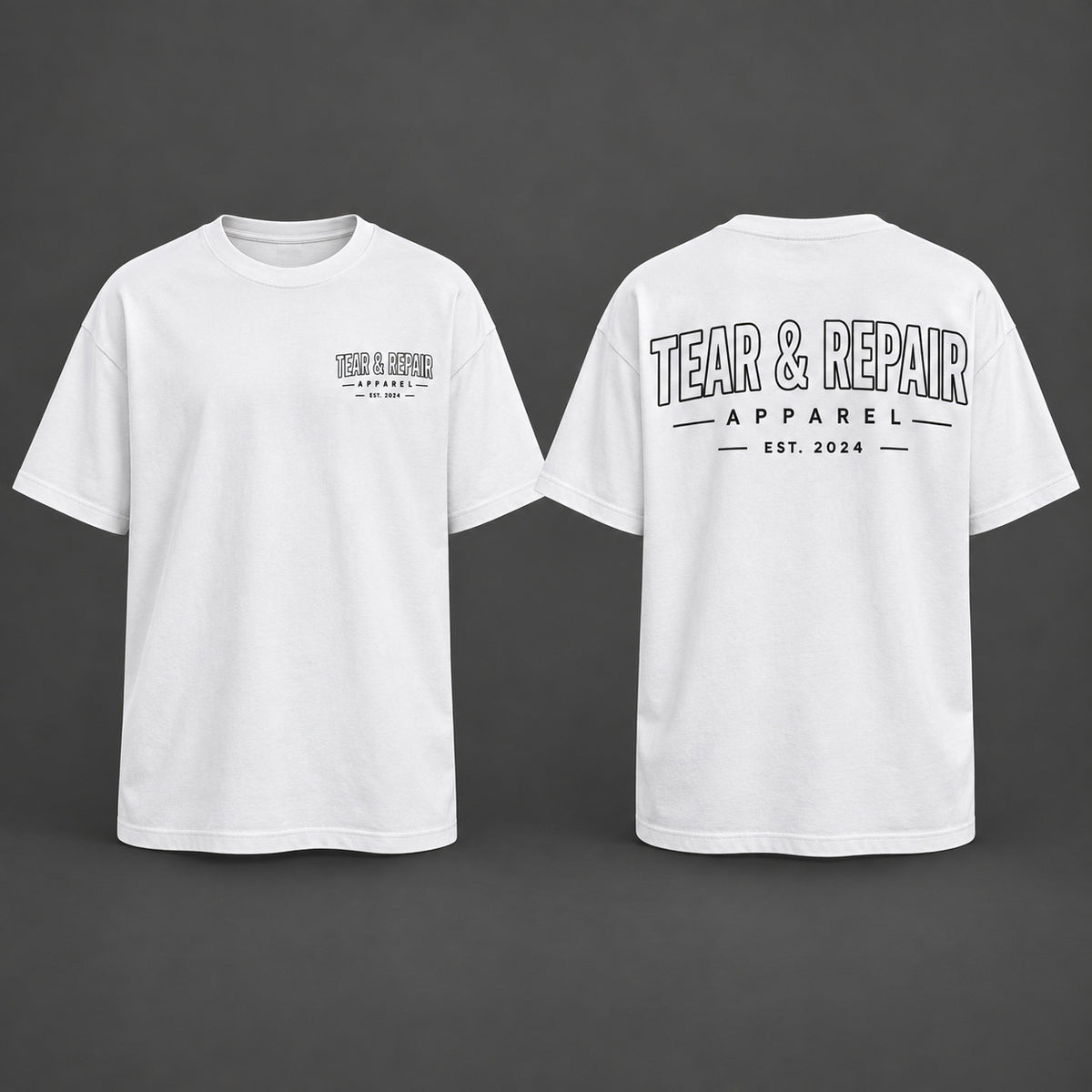 Outline Oversized T-Shirt - White