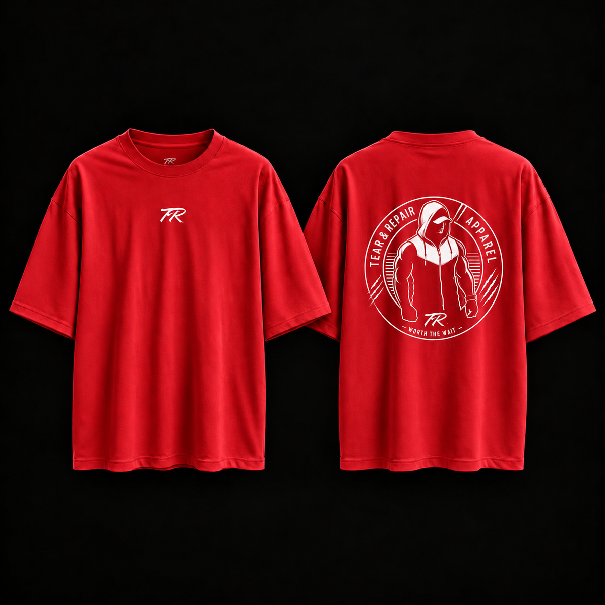 Silhouette Oversized T-Shirt - Red