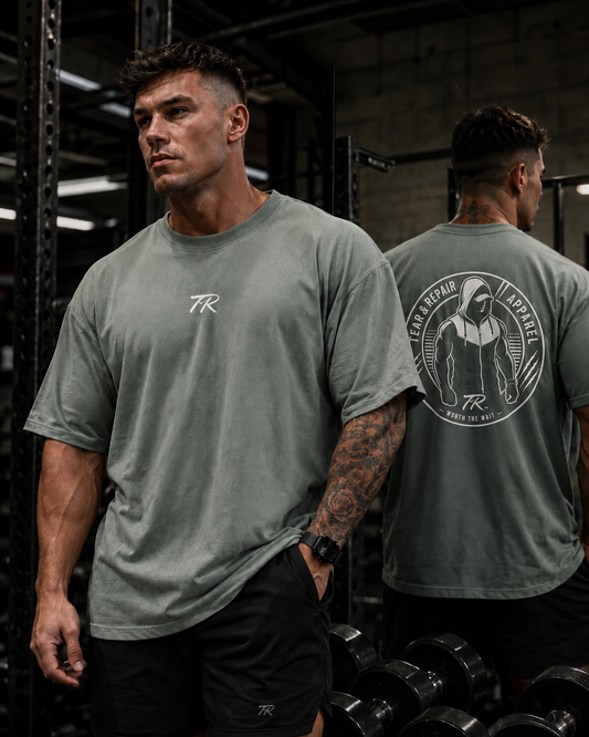 Silhouette Oversized T-Shirt - Sage Green